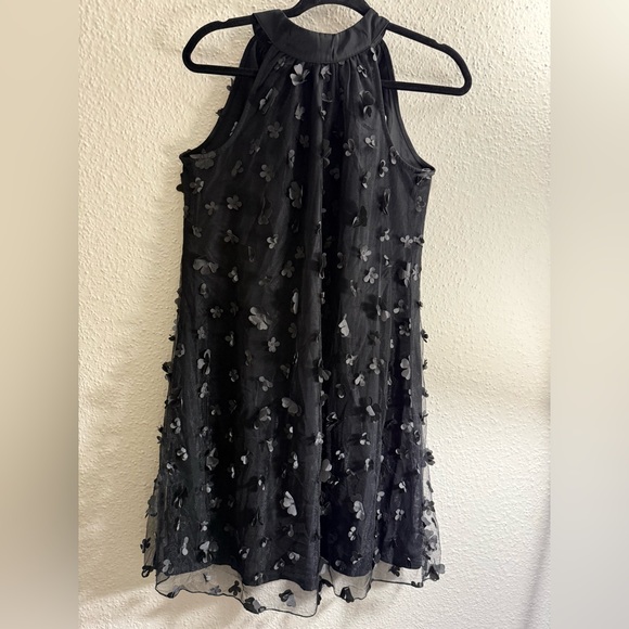 Mini Dress Chic color Black Floral Halter VIMPUNEC Size S - Picture 7 of 14